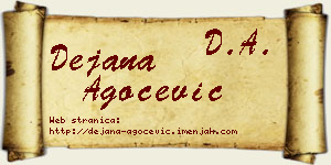 Dejana Agočević vizit kartica